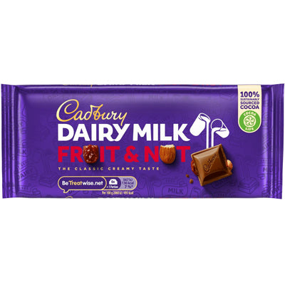 Cadburry Dairy Milk Fruit & Nut Bar 180g