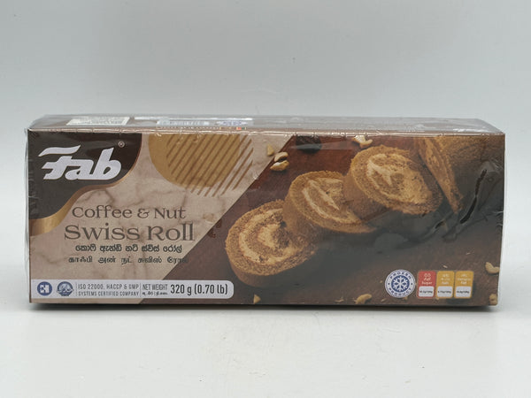 Fab Coffee & Nut Swiss Roll 320g (0.71lb)