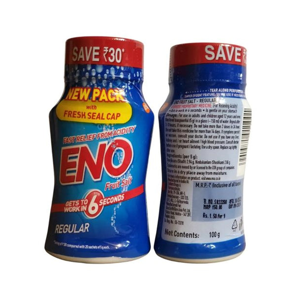 ENO Regular Fast Relief From Acidity in 6 Seconds Fruit Salt 100g
