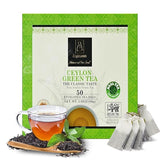 Ceylonzon Ceylon Green Tea Classic Taste 50 Individually Foil-Wrapped
