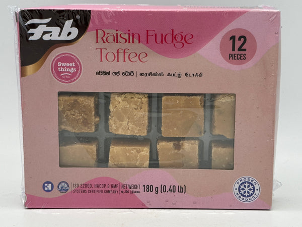 Fab Raisin Fudge Toffee 12 pcs ** BUY ONE GET ONE FREE **