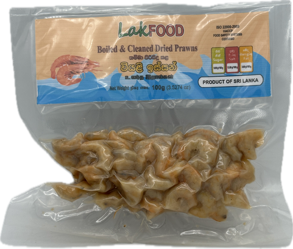 Boiled & Cleaned Dried Prawns (තම්බා පිරිසිදු කළ වියළි ඉස්සන් ) 100g