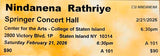 "Ninda Nena Rathiye" නින්ද නේන රාත්‍රියේ The Winter Concert on February 21st, 2026 at Springer Concert Hall, Staten Island, NY - VIP SEAT