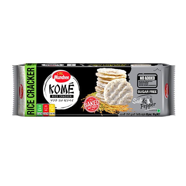 Munchee Kome Rice Cracker - Salt & Pepper 90g