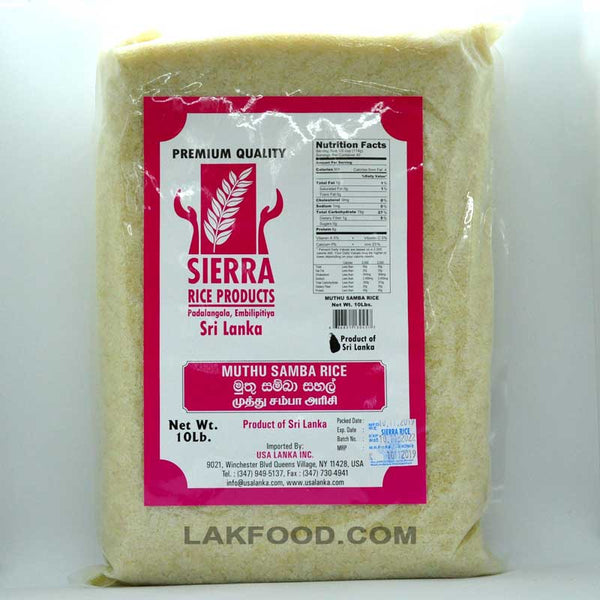 Sierra Muthu Samba Rice 10LB